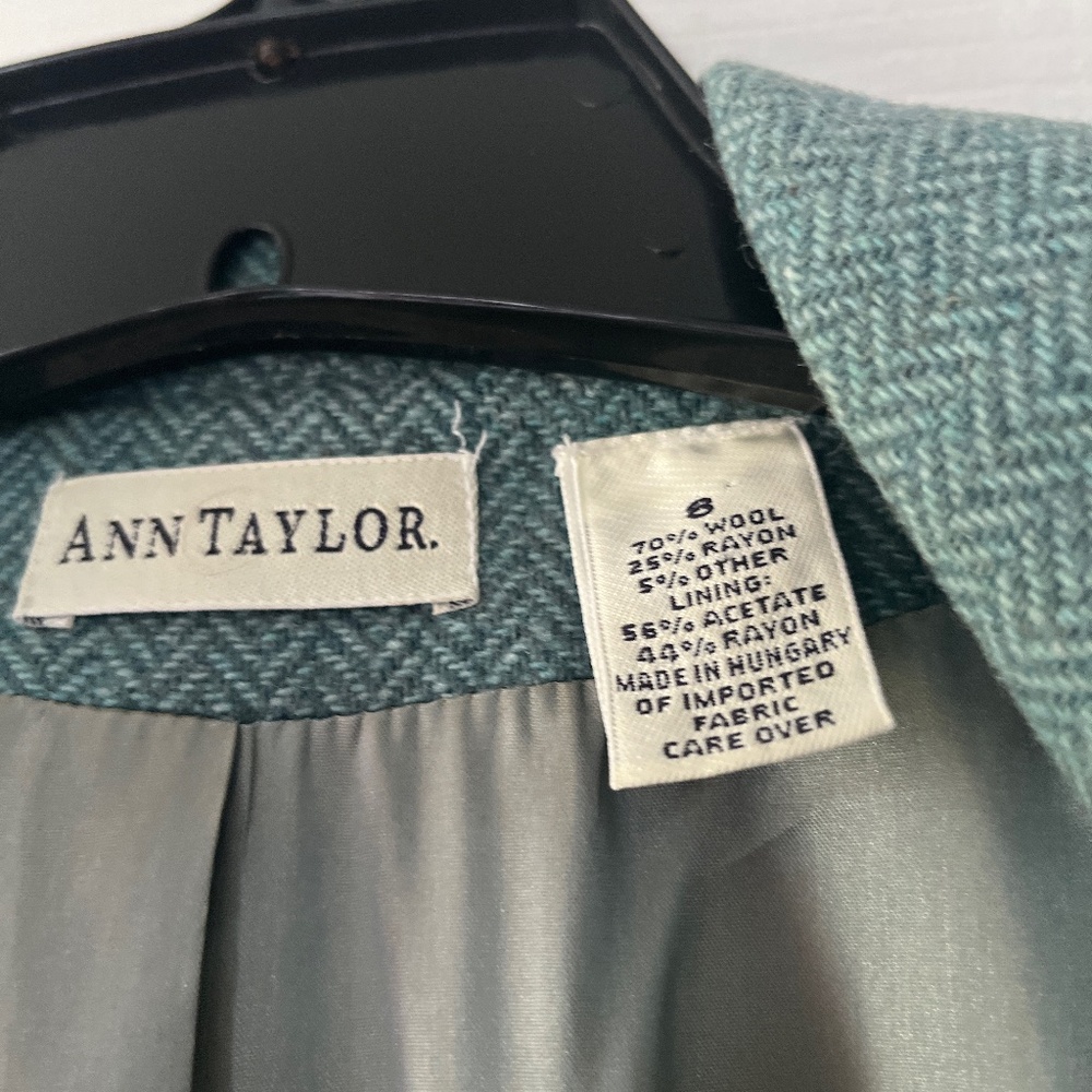 Ann Taylor Wool   Teal Blazer